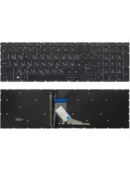 Клавиатура HP Gaming 17-cd1000 с подсветкой (белые клавиши)