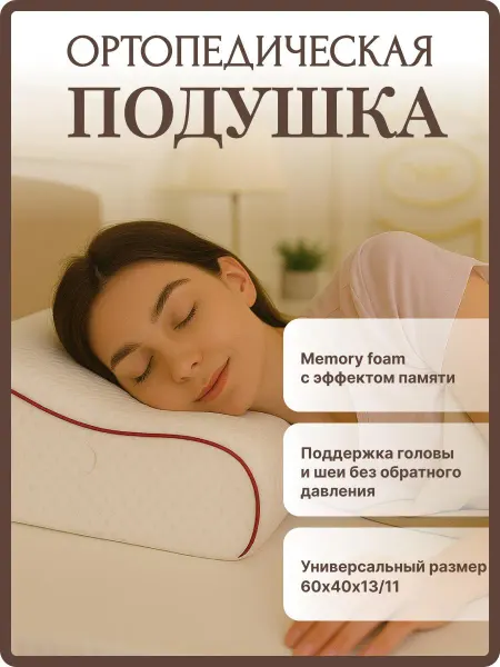Dr. Bronz Подушка ортопедическая 40x60см, высота 13 см