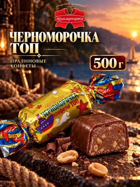 Коммунарка Конфеты шоколадные белорусские Черноморочка, 0,5 кг