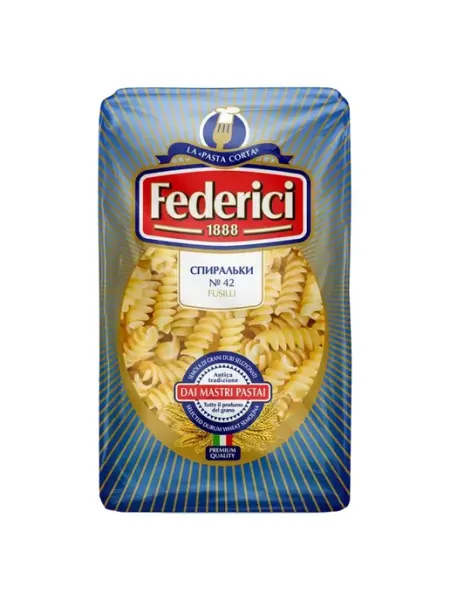 Federici Макаронные изделия Fusilli №042 Спиральки 400г 1шт