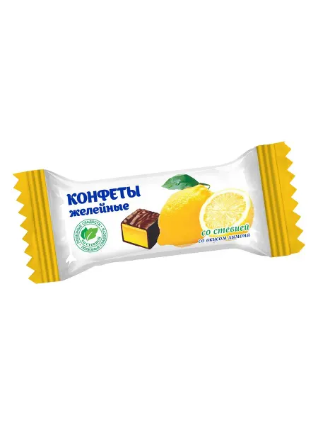 Покровск ООО Кондитерская фабрика Конфеты "Желейные со вкусом лимона"со стевией
