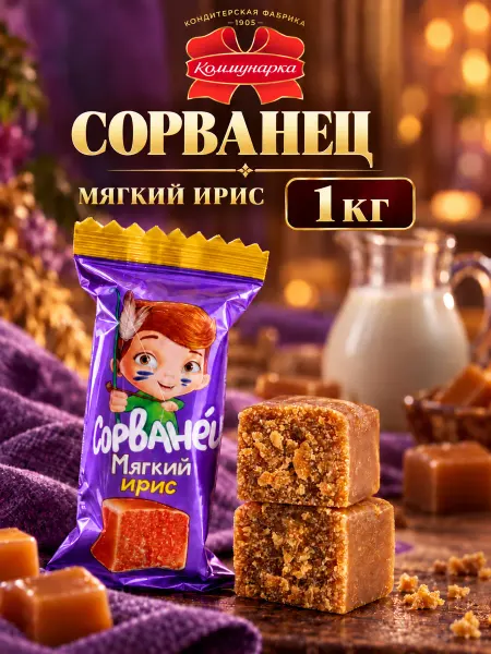Коммунарка Конфеты ириски молочные мягкие