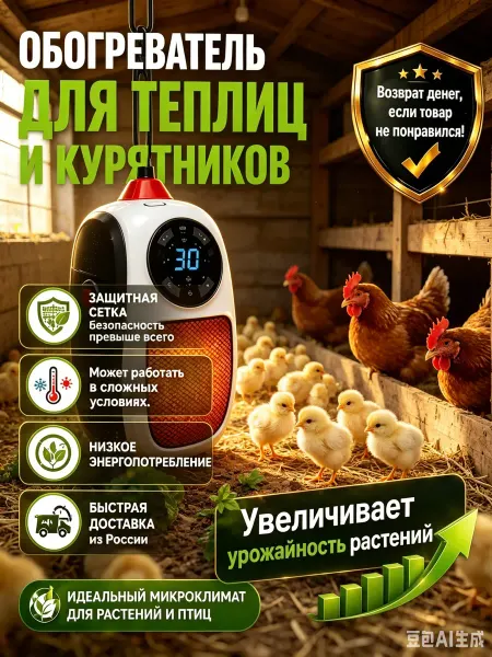 Инфракрасный обогреватель для цыплят
