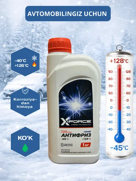 X-FORCE Антифриз XFORCE Синий готовый -45°C 5 кг
