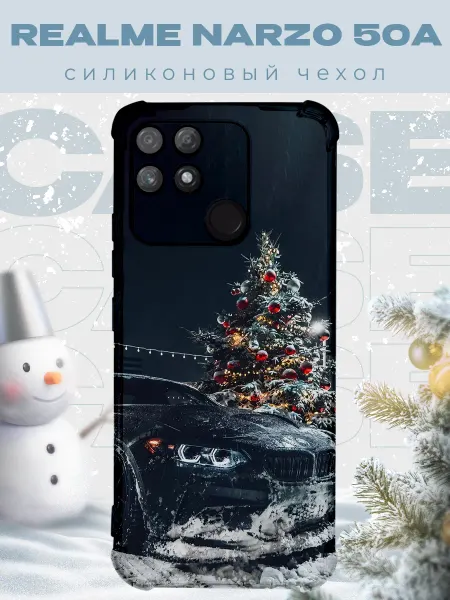 PRINTberries Новогодний чехол для телефона Realme Narzo 50A бмв
