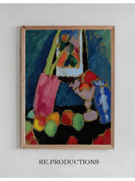 Re.productions Постер Still Life with a Purple Bowl - Alexej von Jawlensky