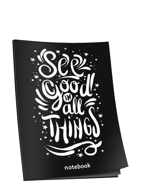 Попурри Блокнот с черными листами. See good in all things. А5