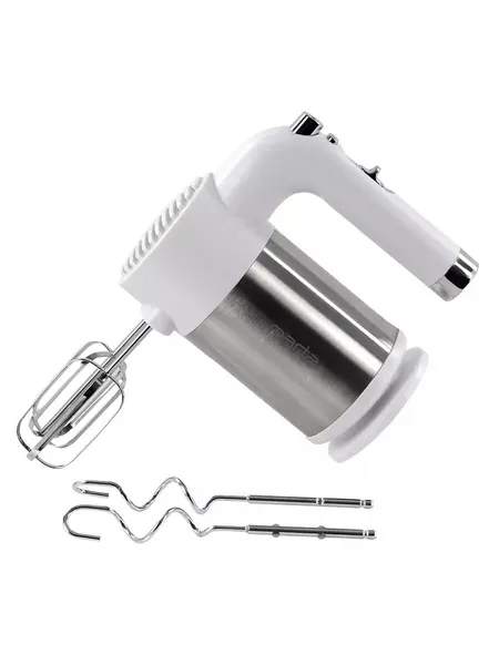 Миксер MARTA MT-MX1526A, ручной, 5 скоростей, 1500Вт, белый мрамор, сталь