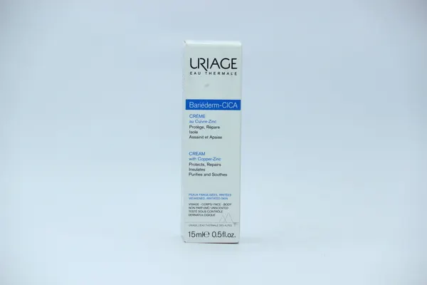 Крем Uriage "Bariederm", восстанавливающий, с цинком и медью, без отдушек, 15мл