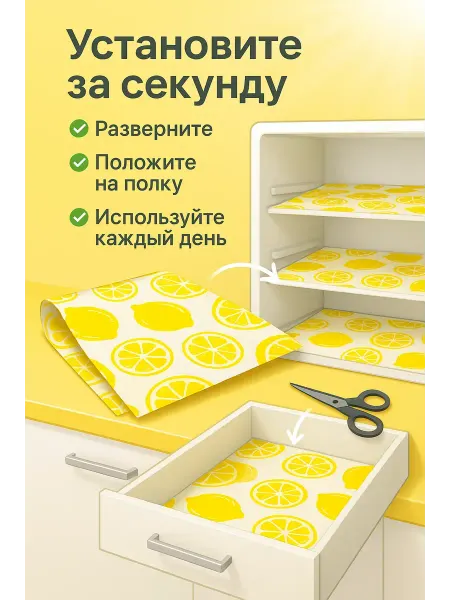 ZHUNESSE Коврики в холодильник на полки 6шт