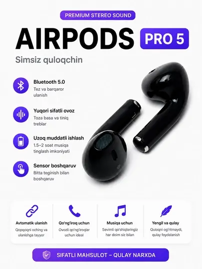 Беспроводные наушники Pro 5 air, AirPods Pro 6 1+1 - Наушники