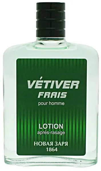 Новая Заря Лосьон после бритья Ветивер свежий Vetiver Frais с экстрактом розмарина, стекло 100 мл