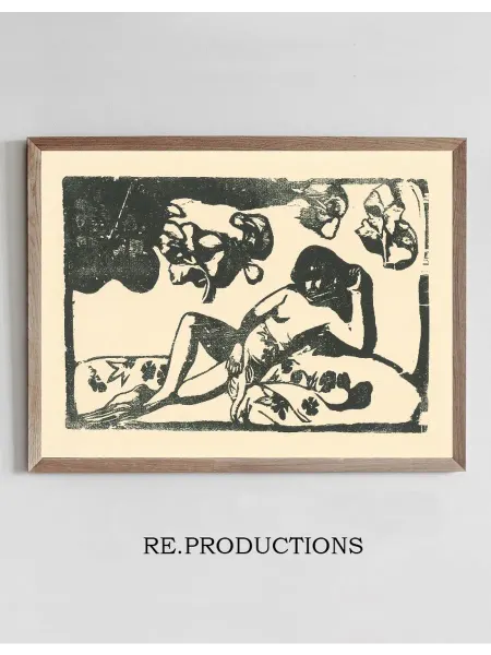 Re.productions Постер Lying Tahitian woman - Paul Gauguin