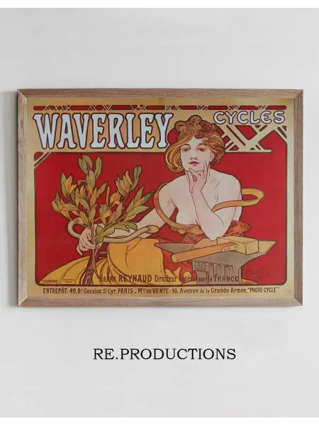 Re.productions Постер Cycles Waverley Paris. - Alphonse Mucha