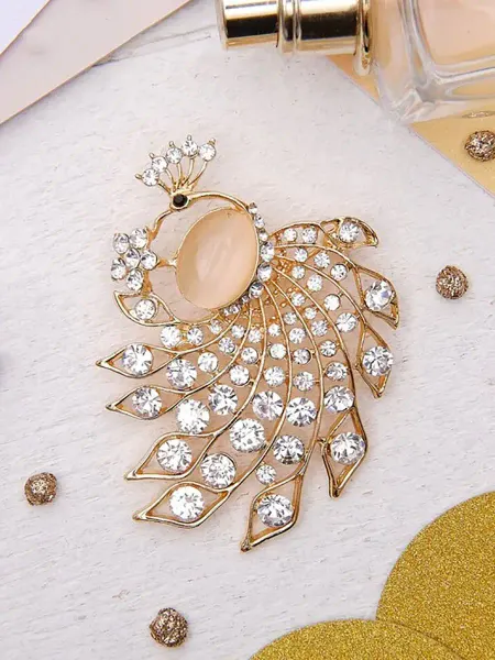 GoldCity Брошь булавка женская со стразами бижутерия брошка