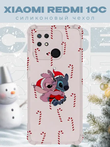 PRINTberries Новогодний чехол для телефона Xiaomi Redmi 10C лило и стич