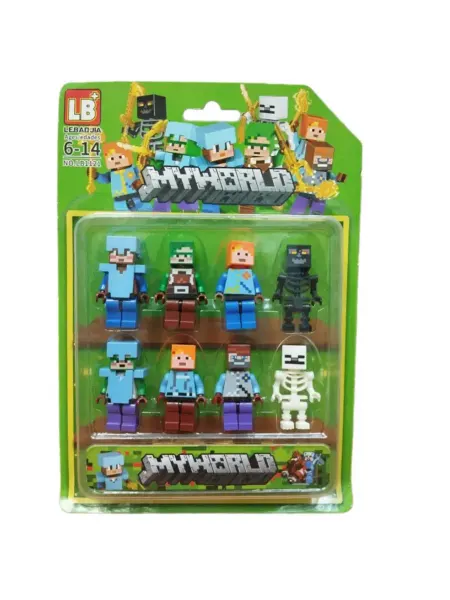 ORIGINAL TOYSs Фигурки Майнкрафт, 6 шт, Игровой набор для конструктора