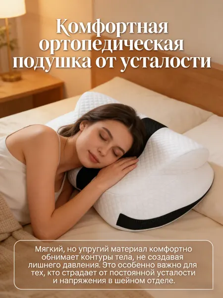 Комфортная ортопедическая подушка от усталости