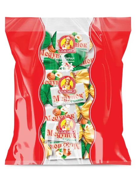 Славянка Конфеты "Медунок " с орехом, 202 грамма