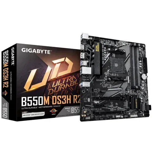 Материнская плата Gigabyte B550M DS3H R2, AM4, AMD B550, Micro-ATX, RTL (B550M DS3H R2)