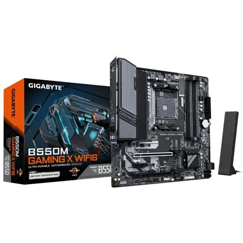 Материнская плата Gigabyte B550M GAMING X WIFI6, AM4, AMD B550, Micro-ATX, RTL (B550M GAMING X WIFI6)