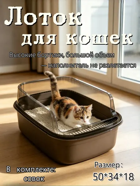 IKEA Устойчивый большой лоток для кошек