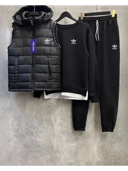 KN SHOP Спортивный костюм тройка с жилеткой Adidas