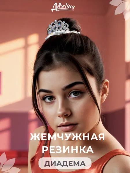 AmelinA (EDINO) Жемчужная резинка с диадемой