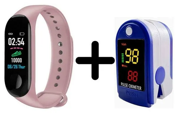 Умные часы BandRate Smart BRSM333PLBP-SET2 с пульсометром, ЧСС, мониторингом сна