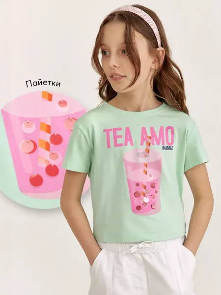 Coccodrillo Футболка с принтом Tea amo