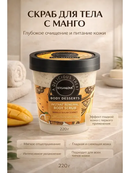 Amonie11 Увлажняющий и очищающий сахарный скраб
