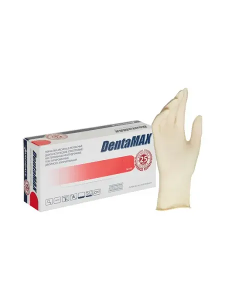DentaMAX Мед.смотров. перчатки латекс. нестер.неопуд.333