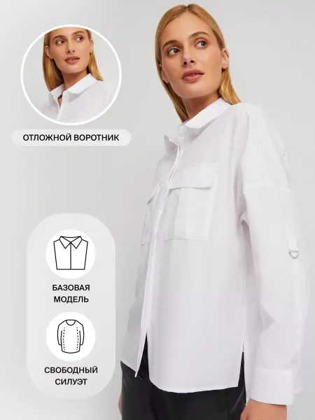 Zolla Женская рубашка с подхватами на рукавах