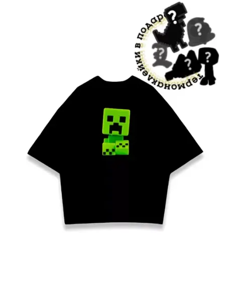 Stop Brand Футболка оверсайз с принтом майнкрафт