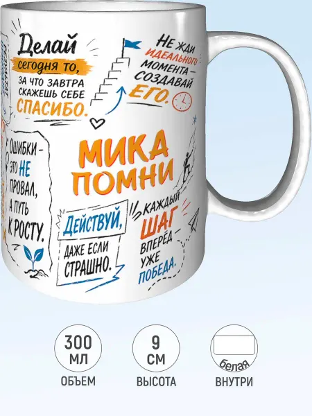 MadePrint Кружка мотивационная Мика - белая внутри