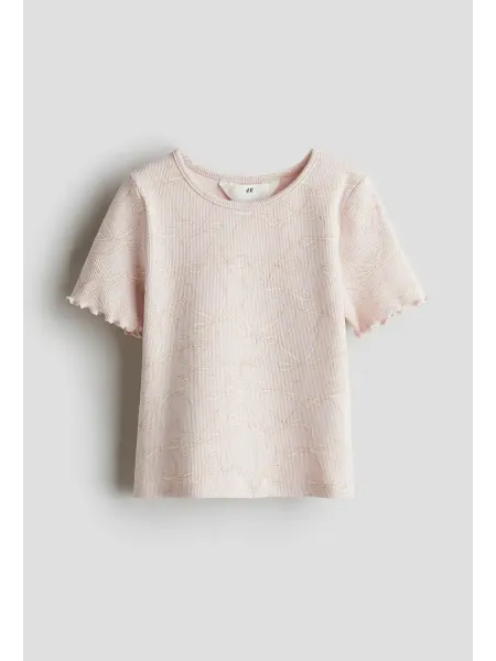 H&M kids Футболка в рубчик с принтом