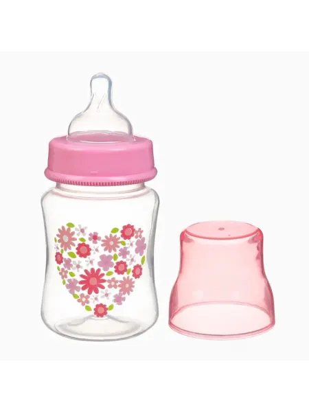 Mum&baby Бутылочка для кормления, широкое горло, розовая