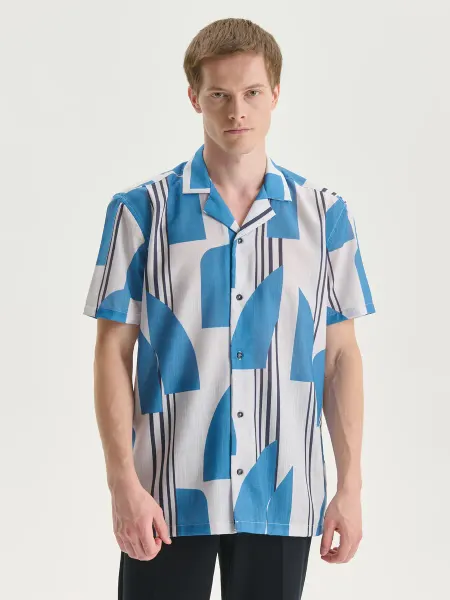 LC Waikiki Мужской синий Рубашка мужская