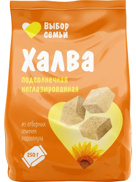 Халва подсолнечная ВЫБОР СЕМЬИ неглазированная