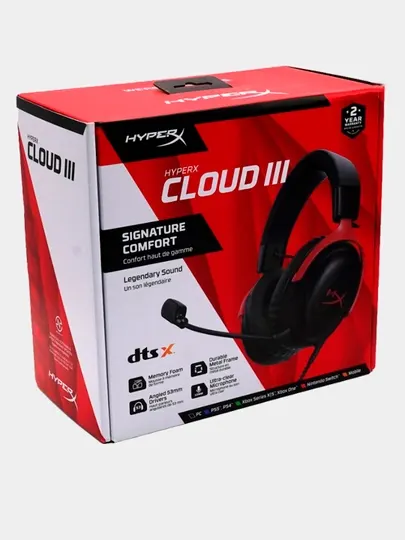 HyperX Cloud III игровые наушники, с функцией активного шумоподавления ANC