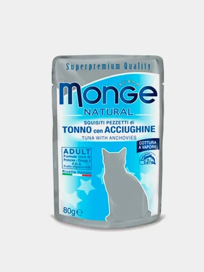 Влажный корм Monge Cat Natural tuna anchovies