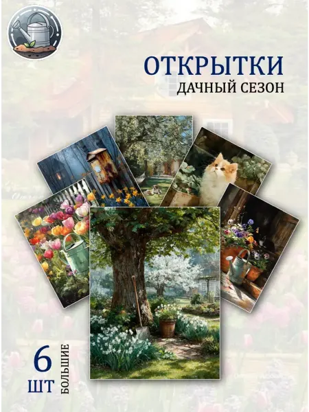 Обниму словами А6 открытки дачный сезон