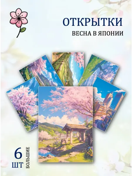 Обниму словами А6 Открытки пейзажи Японии