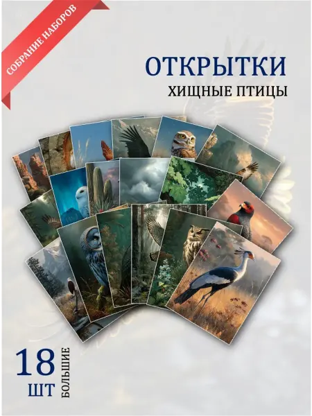 Обниму словами А6 Открытки хищные птицы
