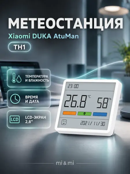 Mi and mi Метеостанция часы Xiaomi DUKA AtuMan TH1