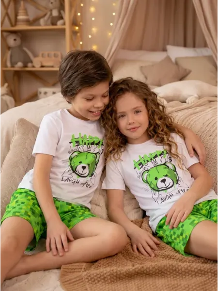 Girls and Boys Пижама детская с шортами летняя