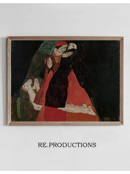 Re.productions Постер Cardinal and Nun (Caress) - Egon Schiele