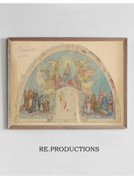 Re.productions Постер Madonna and Child, Mural Design of a - Jozef Hanula