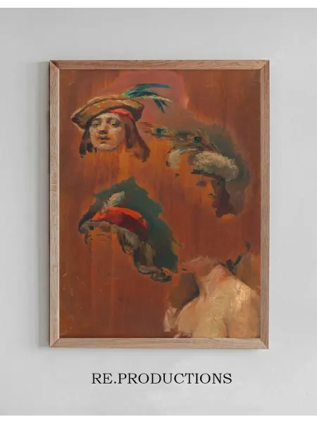 Re.productions Постер Study of man and woman - Kenyon Cox