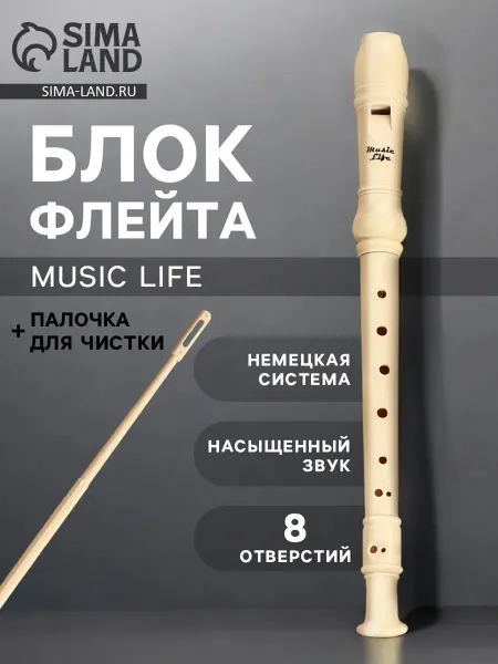 SOLNARIS Блокфлейта сопрано 8 отверстий немецкой системы